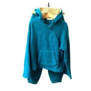 Fin & Vince Organic Cotton Fleece Jogger Set || Blue